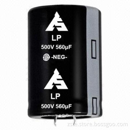 Snap-in Aluminum Electrolytic Capacitor for Welding Machine Use, LP, 500V, 560uf, 2000h